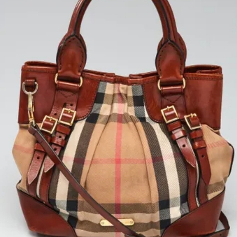 🤎▪️BURBERRY▪️ brown canvas Crossbody bag & COA included - Picture 9 of 12